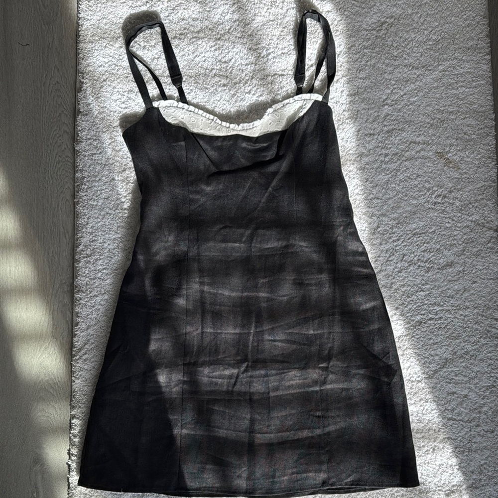 Reformation Black and White Mini Dress